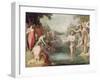 Baptism of Christ (Oil on Canvas)-Cornelis Cornelisz van Haarlem-Framed Giclee Print