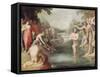 Baptism of Christ (Oil on Canvas)-Cornelis Cornelisz van Haarlem-Framed Stretched Canvas