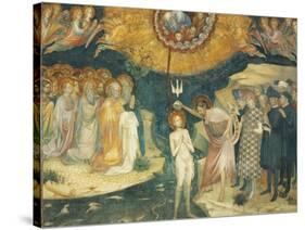 Baptism of Christ, Scene from Stories of John Baptist, 1416-Lorenzo Salimbeni-Stretched Canvas