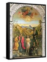 Baptism of Christ, St. John Altarpiece-Giovanni Bellini-Framed Stretched Canvas