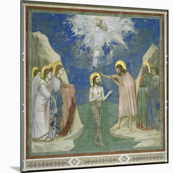 Baptism of Christ-Giotto di Bondone-Mounted Giclee Print