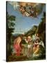 Baptism of Christ-Francesco Albani-Stretched Canvas