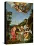 Baptism of Christ-Francesco Albani-Stretched Canvas