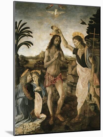 Baptism of Christ-Leonardo da Vinci-Mounted Giclee Print