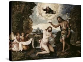 Baptism of Christ-Paris Bordone-Stretched Canvas