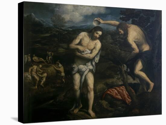 Baptism of Christ-Paris Bordone-Stretched Canvas