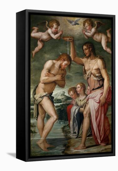 Baptism of Christ-Giorgio Vasari-Framed Stretched Canvas
