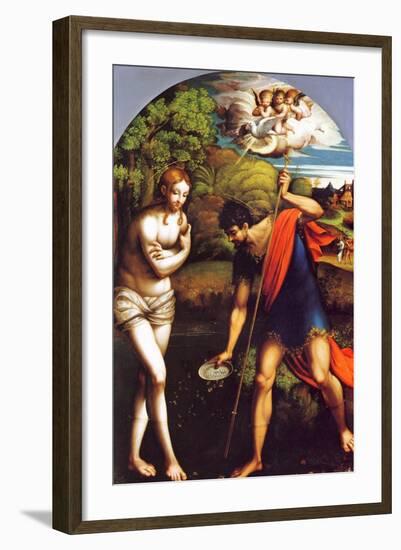 Baptism of Christ-Girolamo Parmigianino-Framed Art Print