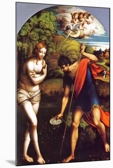 Baptism of Christ-Girolamo Parmigianino-Mounted Art Print