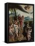 Baptism of Christ-Jan van Scorel-Framed Stretched Canvas