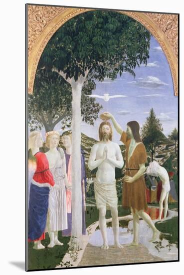 Baptism of Christ-Piero della Francesca-Mounted Giclee Print