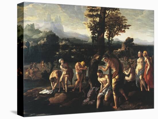 Baptism of Christ-Jan van Scorel-Stretched Canvas