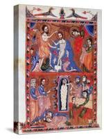 Baptism of Jesus and the Raising of Lazarus, 1336-Sargis Pidsak-Stretched Canvas