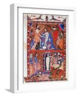 Baptism of Jesus and the Raising of Lazarus, 1336-Sargis Pidsak-Framed Giclee Print