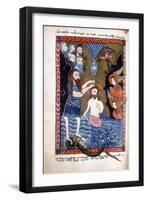 Baptism of Jesus by John the Baptist, from Armenian Evangelistery-null-Framed Giclee Print