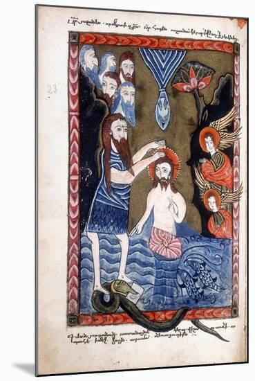 Baptism of Jesus by John the Baptist, from Armenian Evangelistery-null-Mounted Giclee Print