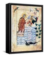 Baptism of Jesus by St John the Baptist, 1305-Simeon Artchichetski-Framed Stretched Canvas