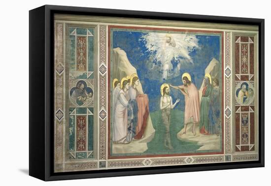 Baptism of Jesus Christ by John the Baptist-Giotto di Bondone-Framed Stretched Canvas