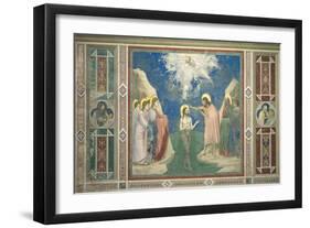 Baptism of Jesus Christ by John the Baptist-Giotto di Bondone-Framed Art Print