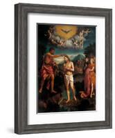 Baptism of Jesus Christ-Callisto Piazza-Framed Art Print