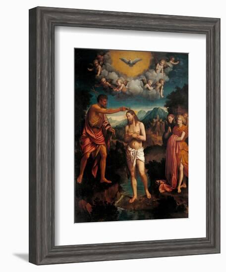 Baptism of Jesus Christ-Callisto Piazza-Framed Art Print