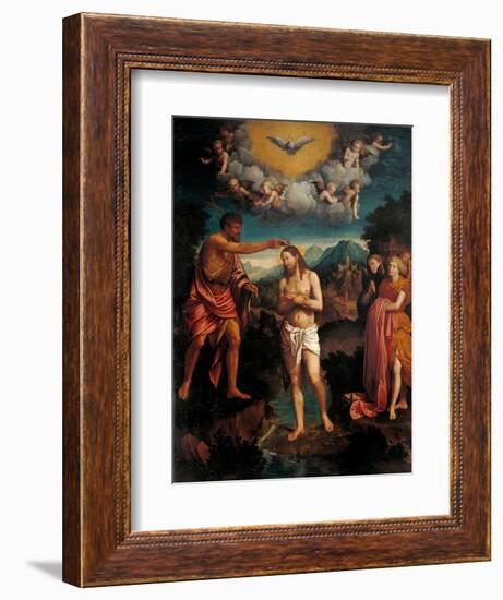 Baptism of Jesus Christ-Callisto Piazza-Framed Art Print