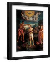 Baptism of Jesus Christ-Callisto Piazza-Framed Art Print