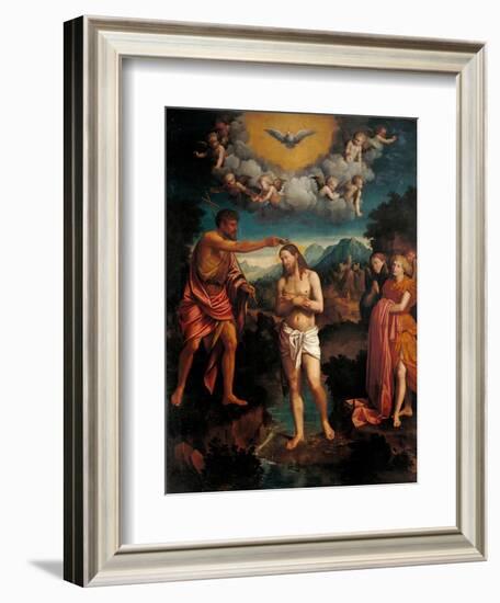 Baptism of Jesus Christ-Callisto Piazza-Framed Art Print