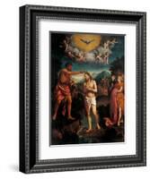 Baptism of Jesus Christ-Callisto Piazza-Framed Art Print