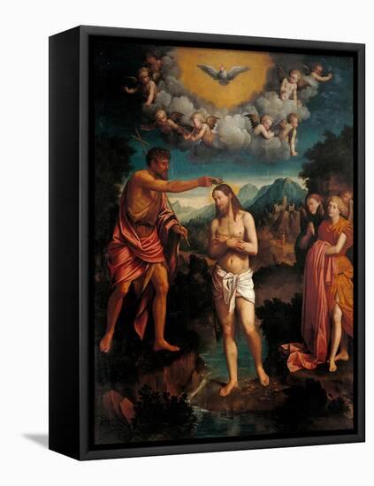 Baptism of Jesus Christ-Callisto Piazza-Framed Stretched Canvas