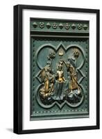 Baptism of Jesus, Tile Bronze-Andrea Pisano-Framed Giclee Print