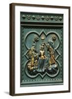 Baptism of Jesus, Tile Bronze-Andrea Pisano-Framed Giclee Print