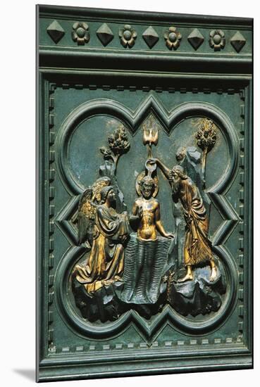 Baptism of Jesus, Tile Bronze-Andrea Pisano-Mounted Giclee Print