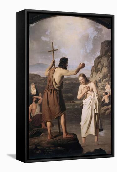 Baptism of Jesus-Johan Peter Raadsig-Framed Stretched Canvas