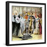 Baptism of Prince of Wales, 1842-null-Framed Giclee Print