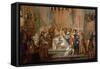 Baptism of the Dauphin Louis, Son of Louis XIV, Celebrated in the Saint-Germain-En-Laye, March 24-Joseph Christophe-Framed Stretched Canvas