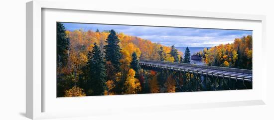 Baptism River into Lake Superior, Tettegouche State Park, Minnesota-null-Framed Photographic Print