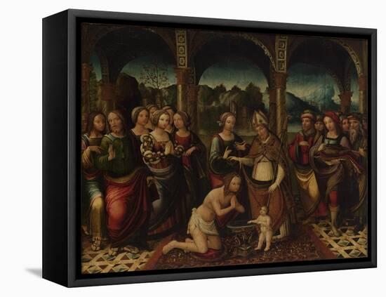 Baptismal Ceremony, End of 16th C-Amico Aspertini-Framed Stretched Canvas