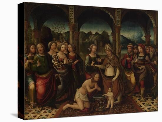 Baptismal Ceremony, End of 16th C-Amico Aspertini-Stretched Canvas