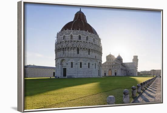 Baptistery, Duomo Santa Maria Assunta and the Leaning Tower, Piazza Dei Miracoli-Markus Lange-Framed Photographic Print