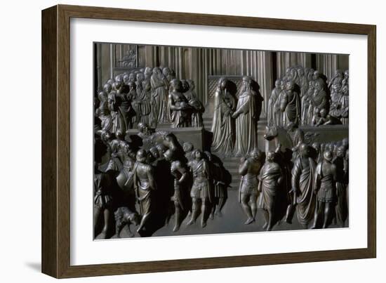 Baptistry doors in Florence, 14th century-Andrea Pisano-Framed Giclee Print