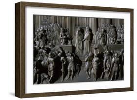 Baptistry doors in Florence, 14th century-Andrea Pisano-Framed Giclee Print