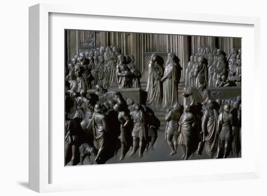 Baptistry doors in Florence, 14th century-Andrea Pisano-Framed Giclee Print