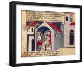 Baptizing an Infidel, Miniature from the Entree D'Espagne-null-Framed Giclee Print