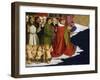 Baptizing Men and Children, Detail from Coronation of Virgin Altarpiece, 1454-Enguerrand Quarton-Framed Giclee Print