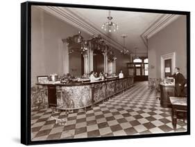 Bar at Gilsey House, Broadway and 29th Street, New York, 1900 or 1901-Byron Company-Framed Stretched Canvas