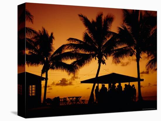 Bar at Sunset, Antigua, Caribbean, West Indies-Firecrest Pictures-Stretched Canvas