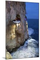 Bar Built in Cliff Caves, Cova D'En Xoroi in Evening, Cala En Porter-Stuart Black-Mounted Photographic Print