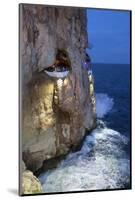 Bar Built in Cliff Caves, Cova D'En Xoroi in Evening, Cala En Porter-Stuart Black-Mounted Photographic Print