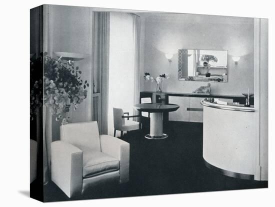 'Bar corner of a dining room designed by Jacques Adnet', c1940-Unknown-Stretched Canvas